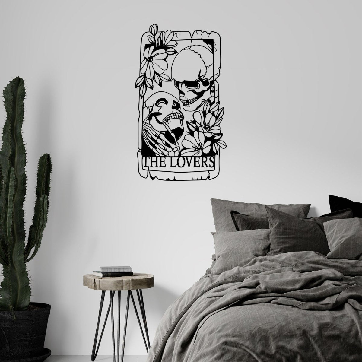 Skulls Kissing, Skeletons Couple In Love Metal Wall Art - BrossHome Metal Wall Art