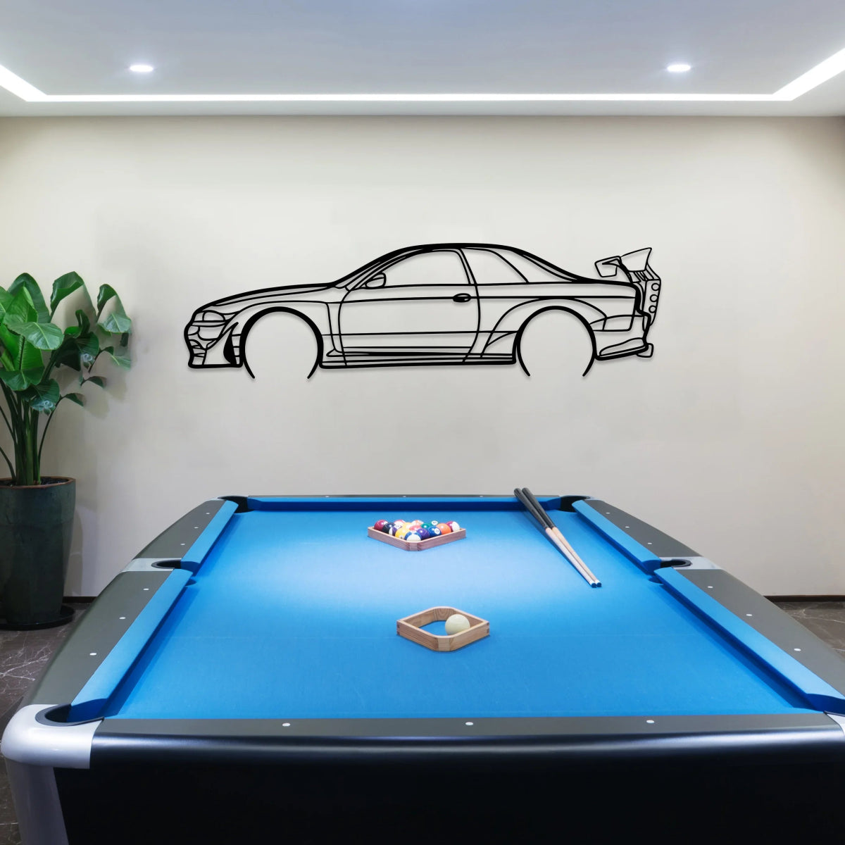 Skyline R32 Gtr Metal Car Silhouette Wall Art - BrossHome Metal Wall Art