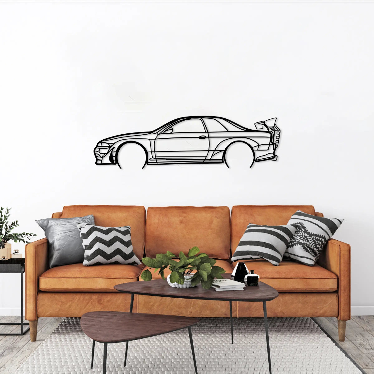 Skyline R32 Gtr Metal Car Silhouette Wall Art - BrossHome Metal Wall Art