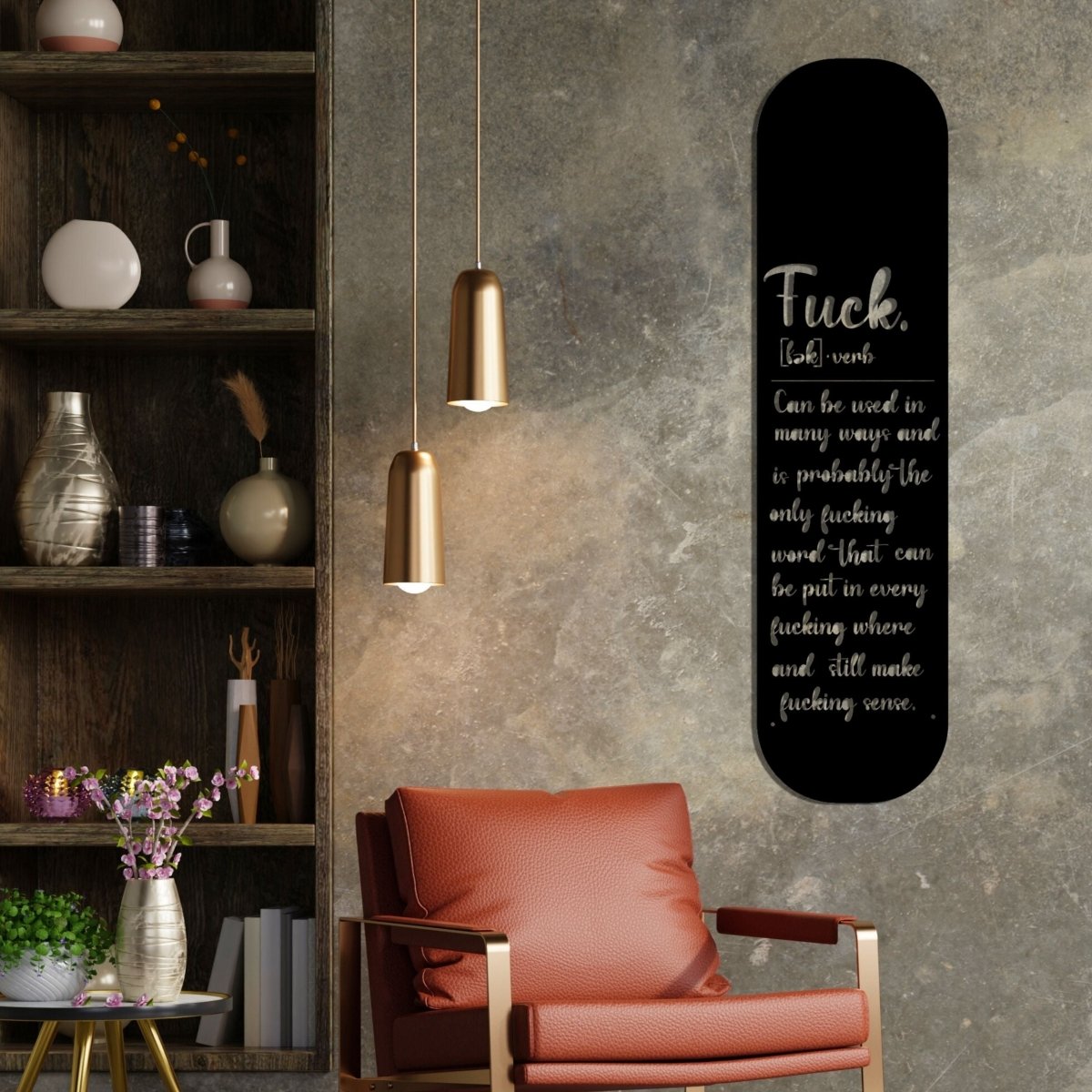 Slang Dictionary Quote Metal Wall Decor - BrossHome Metal Wall Art