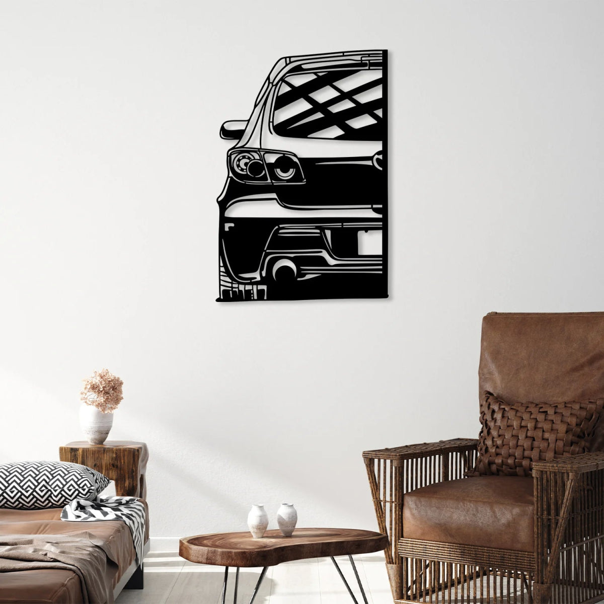 Speed 3 Mps Car Silhouette Metal Wall Art - BrossHome Metal Wall Art
