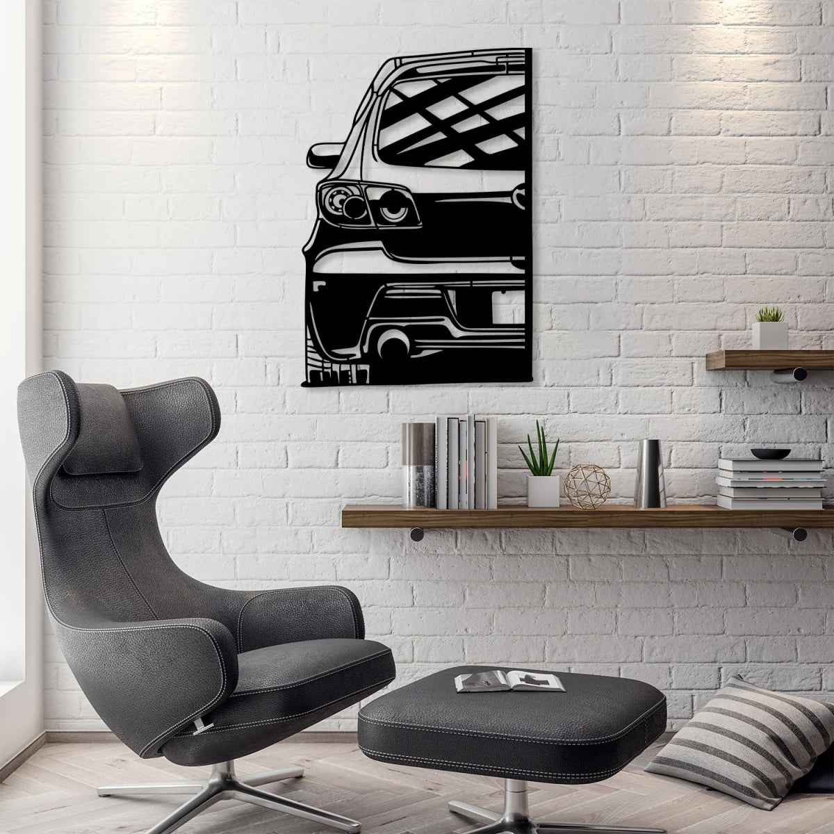 Speed 3 Mps Car Silhouette Metal Wall Art - BrossHome Metal Wall Art