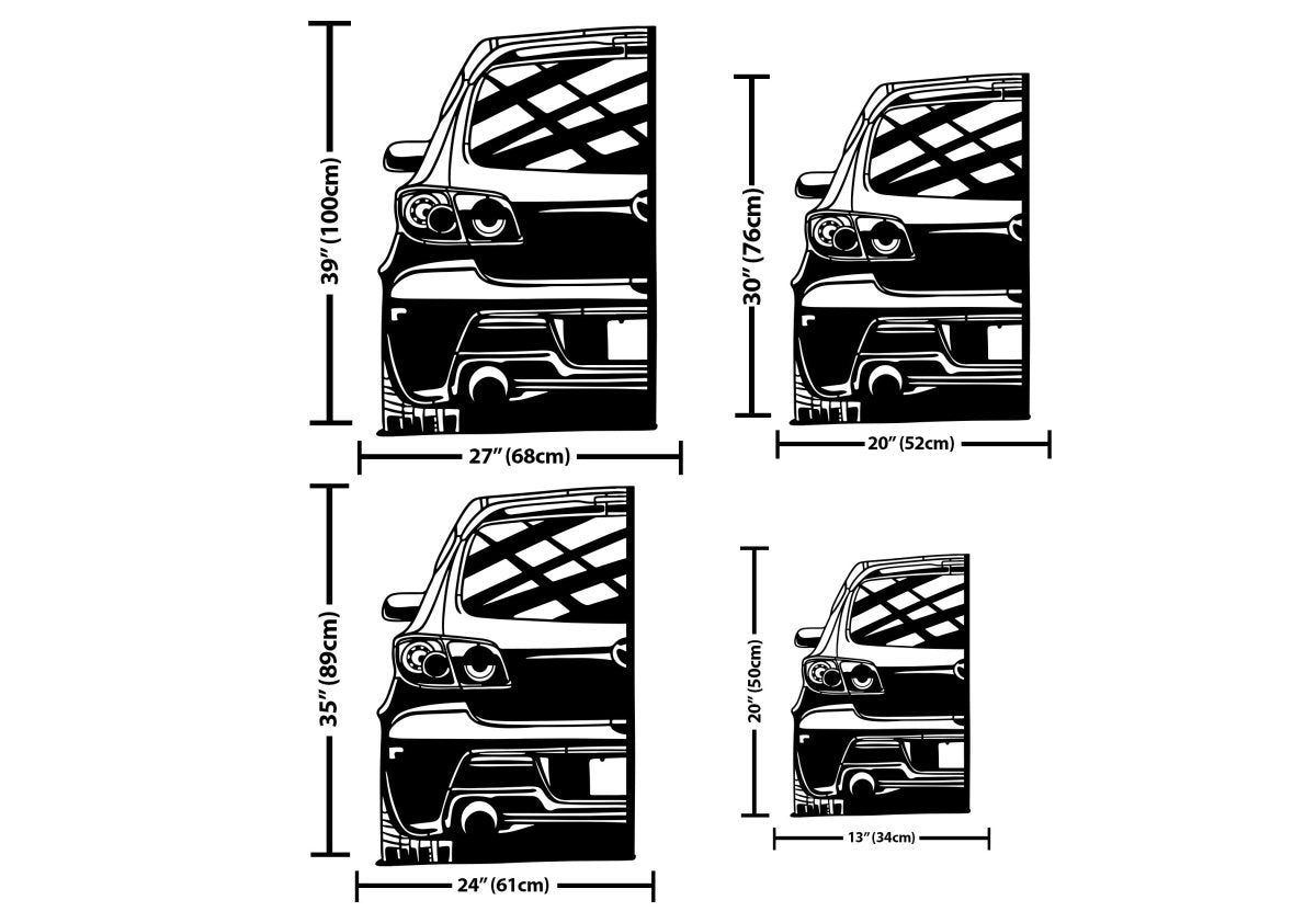 Speed 3 Mps Car Silhouette Metal Wall Art - BrossHome Metal Wall Art