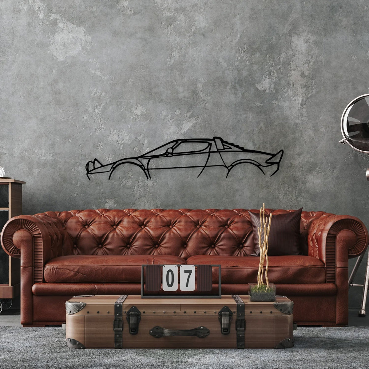 Stratos Car Silhouette Metal Wall Art - BrossHome Metal Wall Art