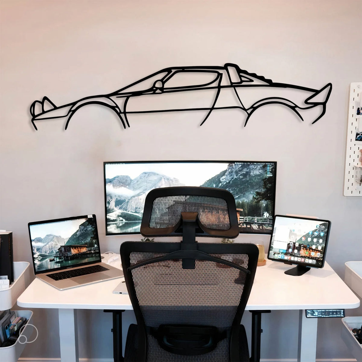 Stratos Car Silhouette Metal Wall Art - BrossHome Metal Wall Art