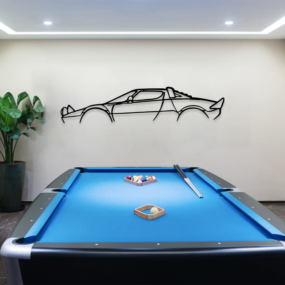 Stratos Car Silhouette Metal Wall Art - BrossHome Metal Wall Art