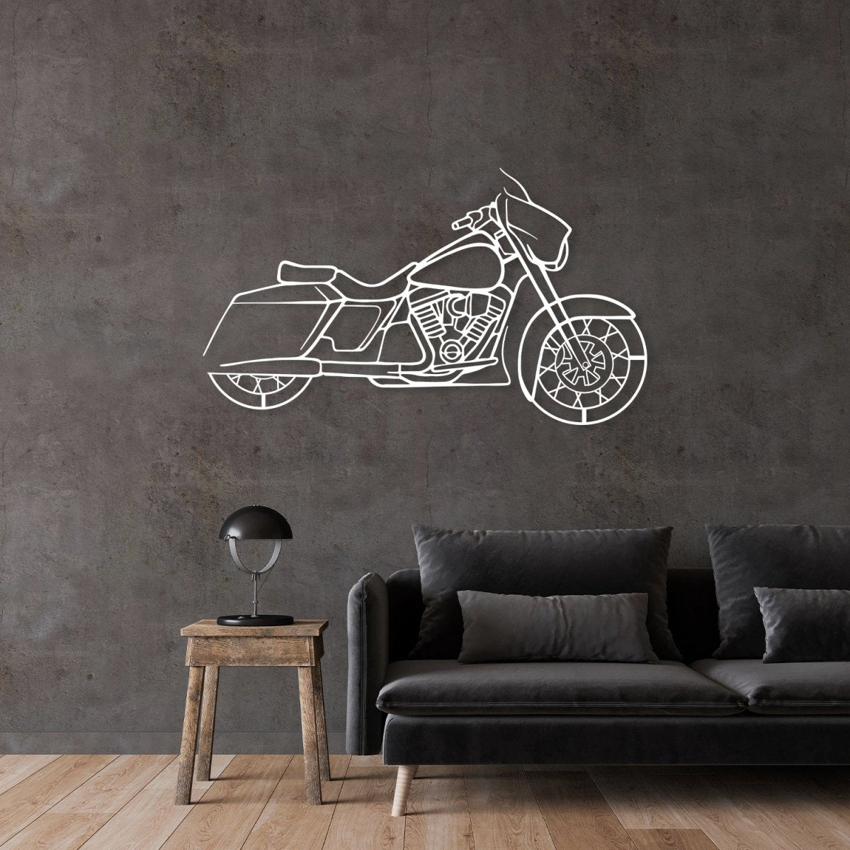 Street Glide - Motorcycle Metal Silhouette Wall Art - BrossHome Metal Wall Art