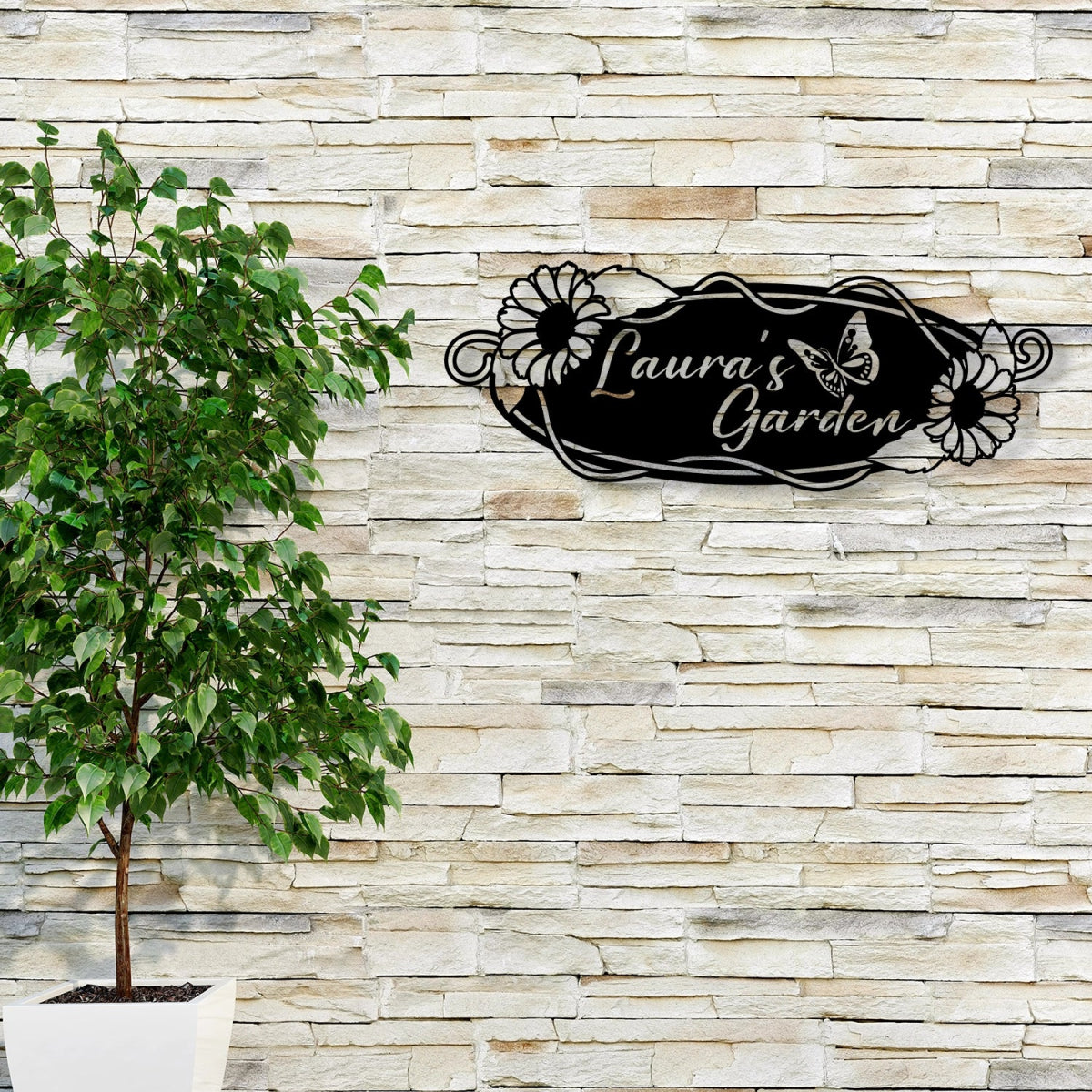 Stylish Custom Garden Metal Sunflower Wall Art Sign - BrossHome Metal Wall Art