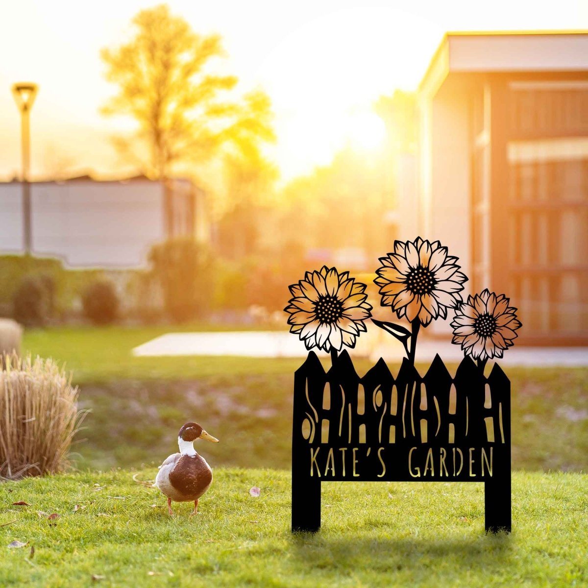 Sunflower Metal Garden Stake - BrossHome Metal Wall Art