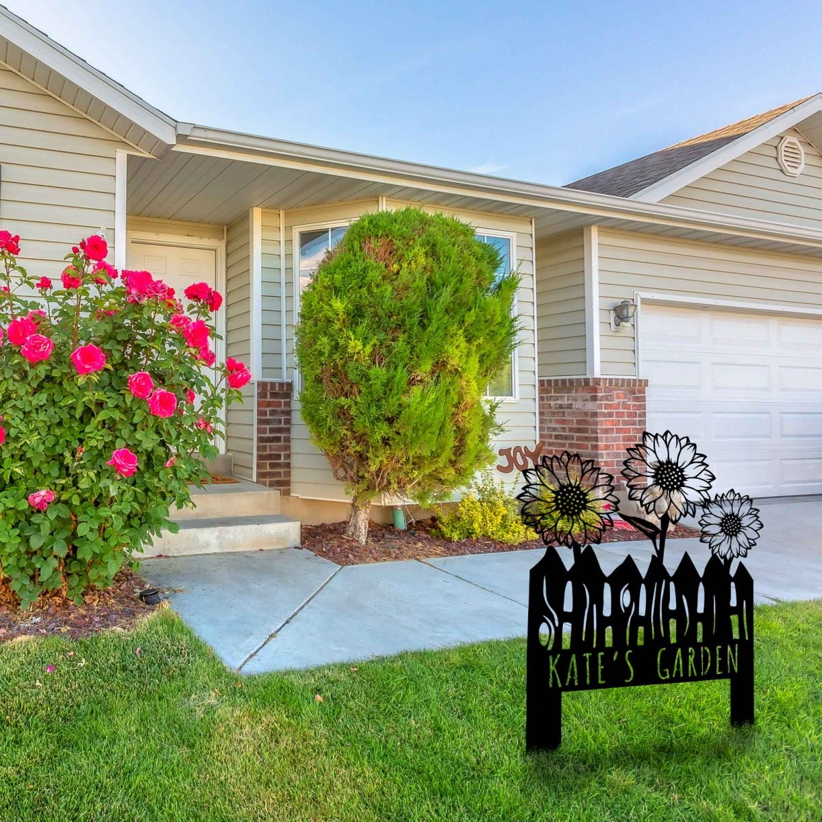 Sunflower Metal Garden Stake - BrossHome Metal Wall Art