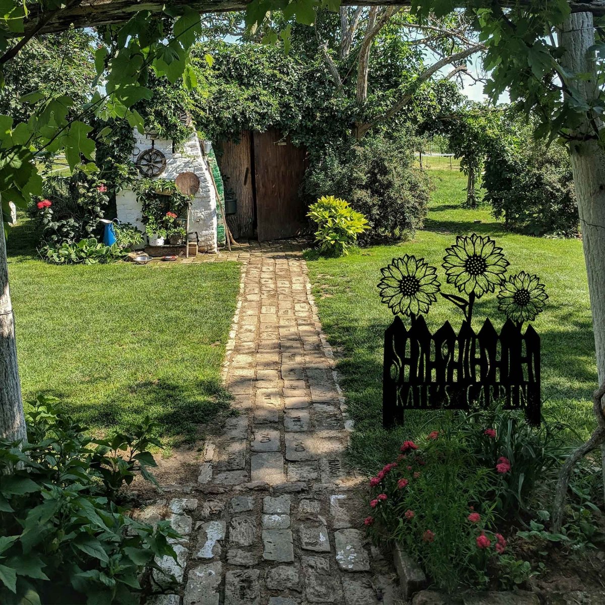 Sunflower Metal Garden Stake - BrossHome Metal Wall Art