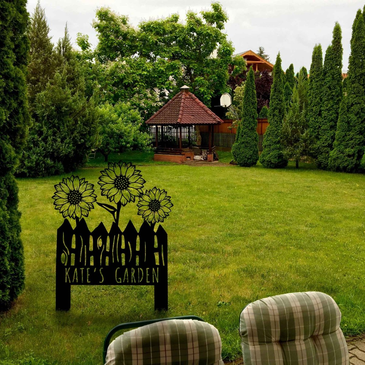 Sunflower Metal Garden Stake - BrossHome Metal Wall Art