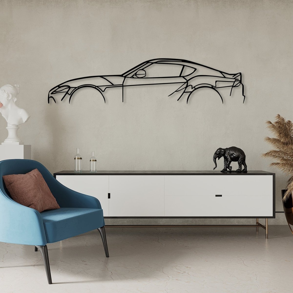 Supra - Car Metal Silhouette Wall Art - BrossHome Metal Wall Art