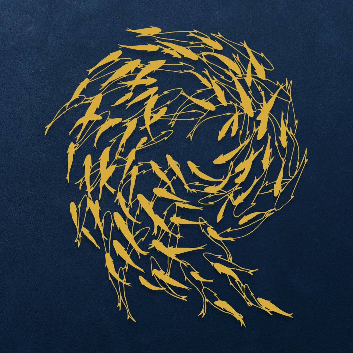 Swirling Fish School Metal Wall Art - BrossHome Metal Wall Art