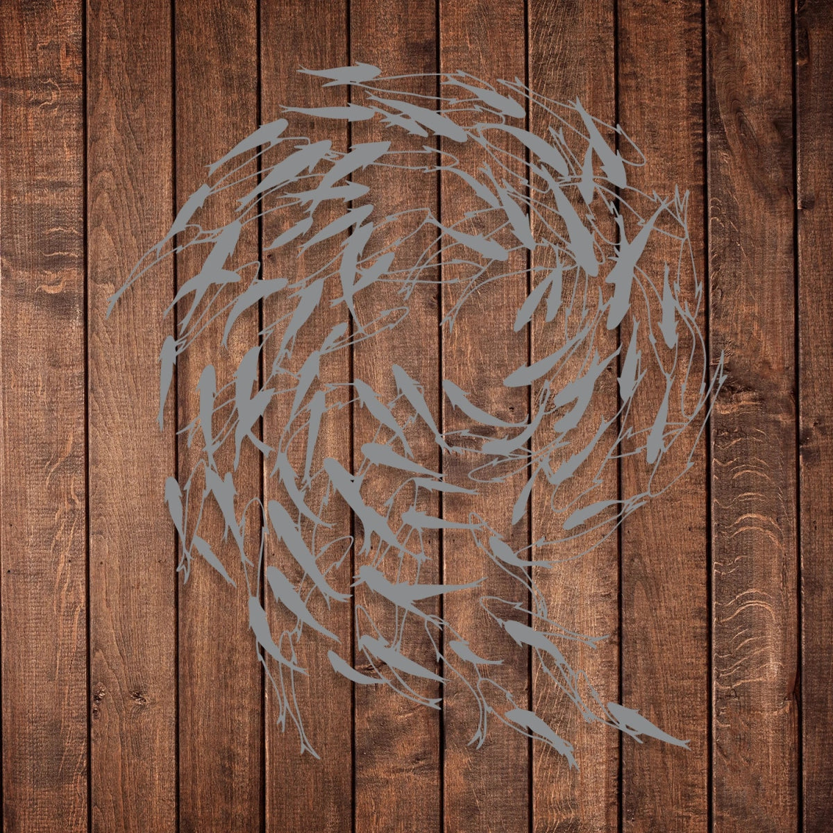 Swirling Fish School Metal Wall Art - BrossHome Metal Wall Art
