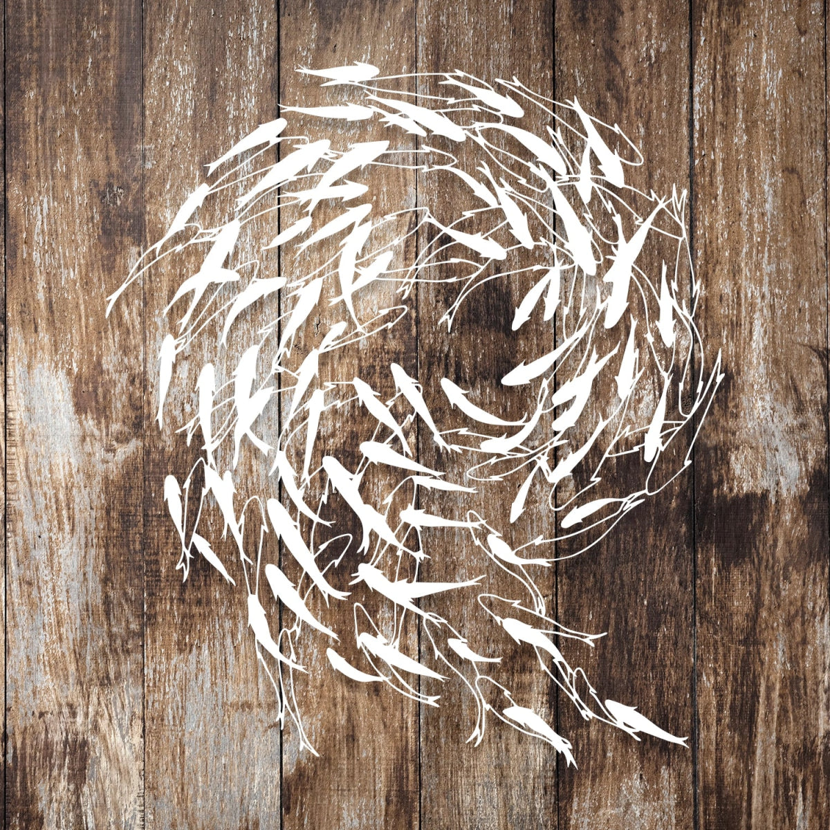 Swirling Fish School Metal Wall Art - BrossHome Metal Wall Art