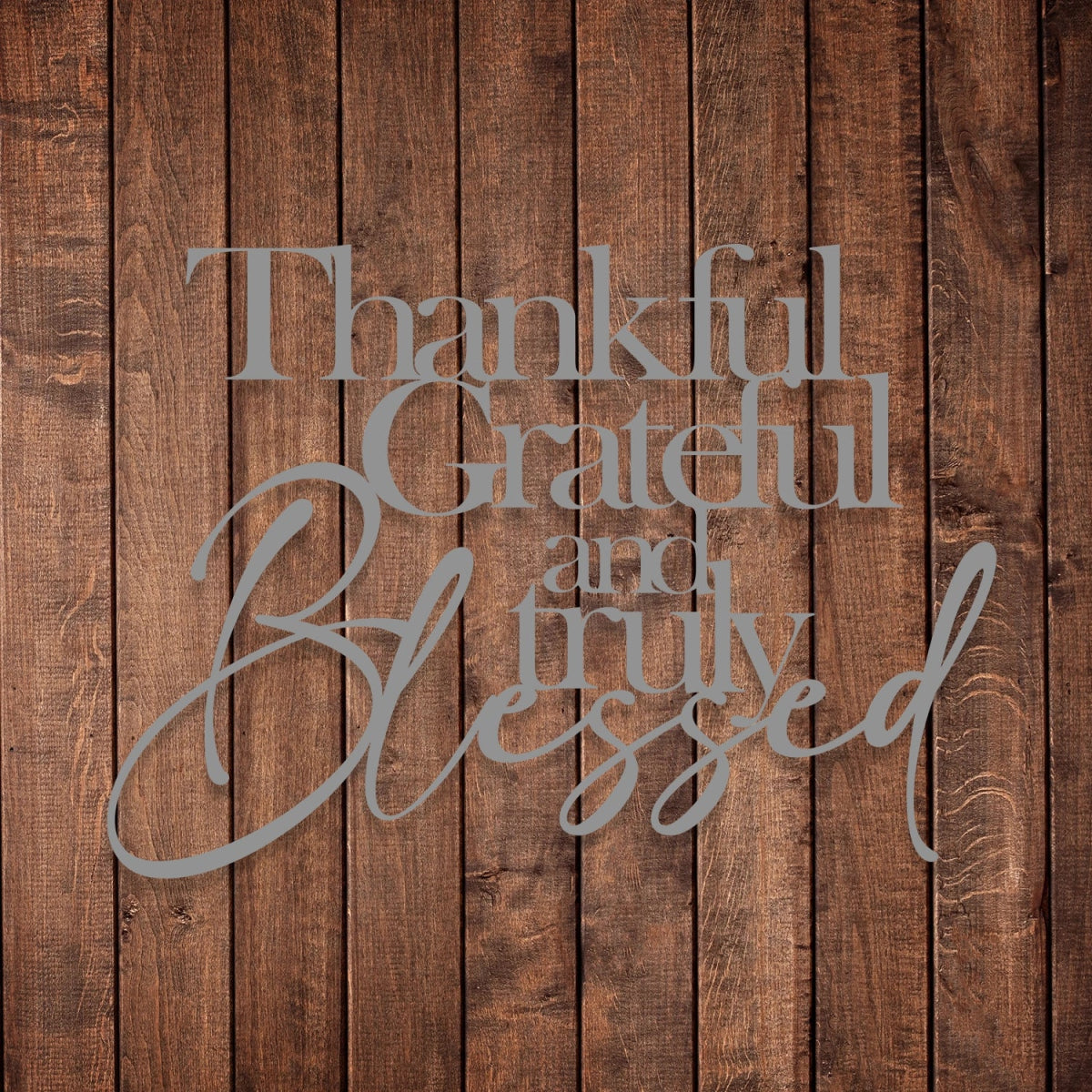 Thankful Grateful Blessed Wall Art - BrossHome Metal Wall Art