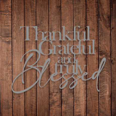 Thankful Grateful Blessed Wall Art - BrossHome Metal Wall Art