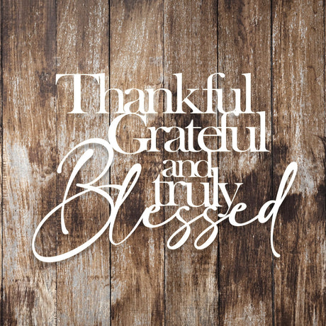 Thankful Grateful Blessed Wall Art - BrossHome Metal Wall Art