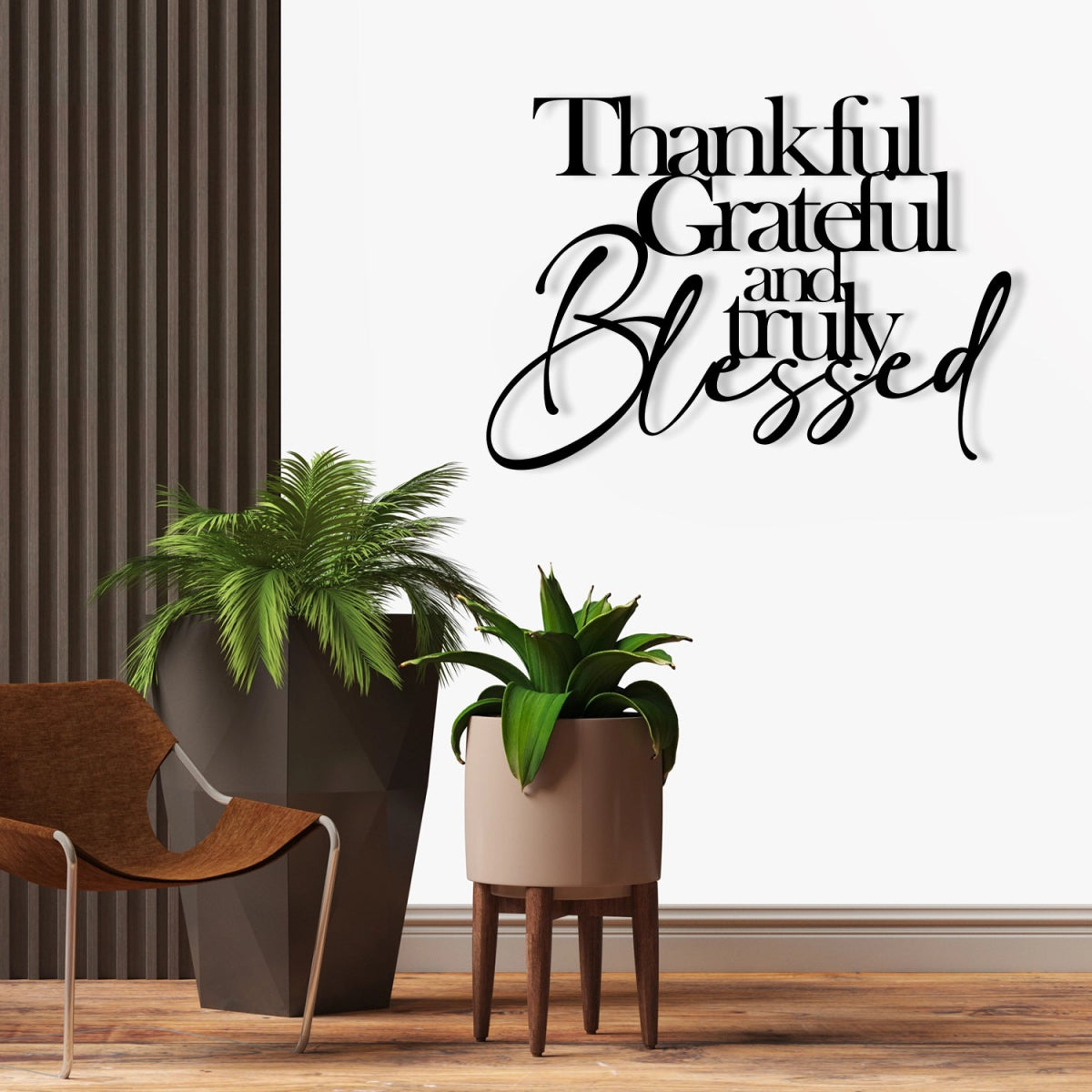 Thankful Grateful Blessed Wall Art - BrossHome Metal Wall Art