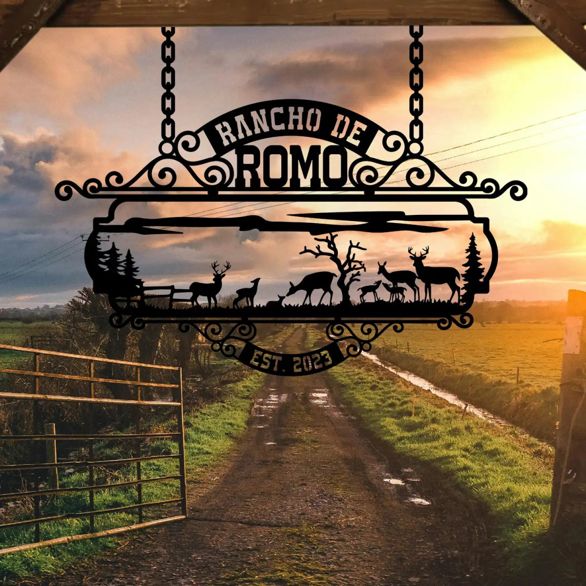 The Rancho de Romo Custom Metal Sign - BrossHome Metal Wall Art