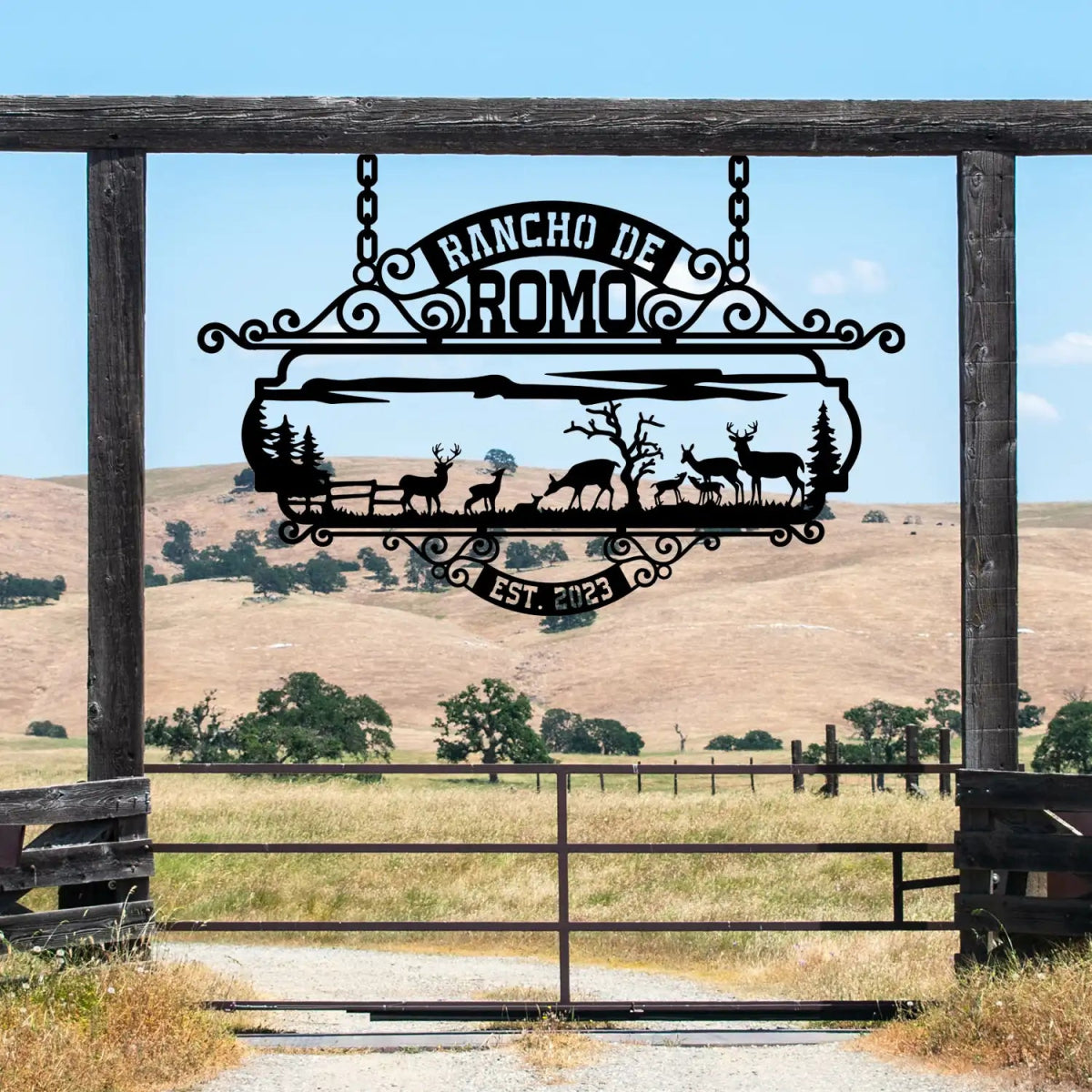 The Rancho de Romo Custom Metal Sign - BrossHome Metal Wall Art