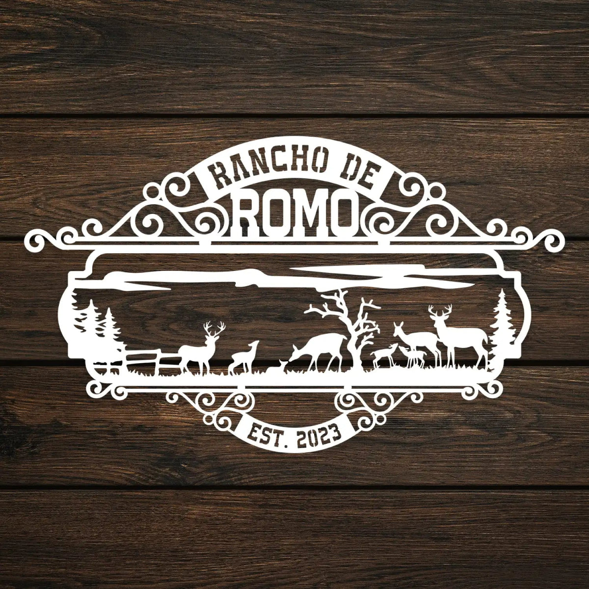 The Rancho de Romo Custom Metal Sign - BrossHome Metal Wall Art