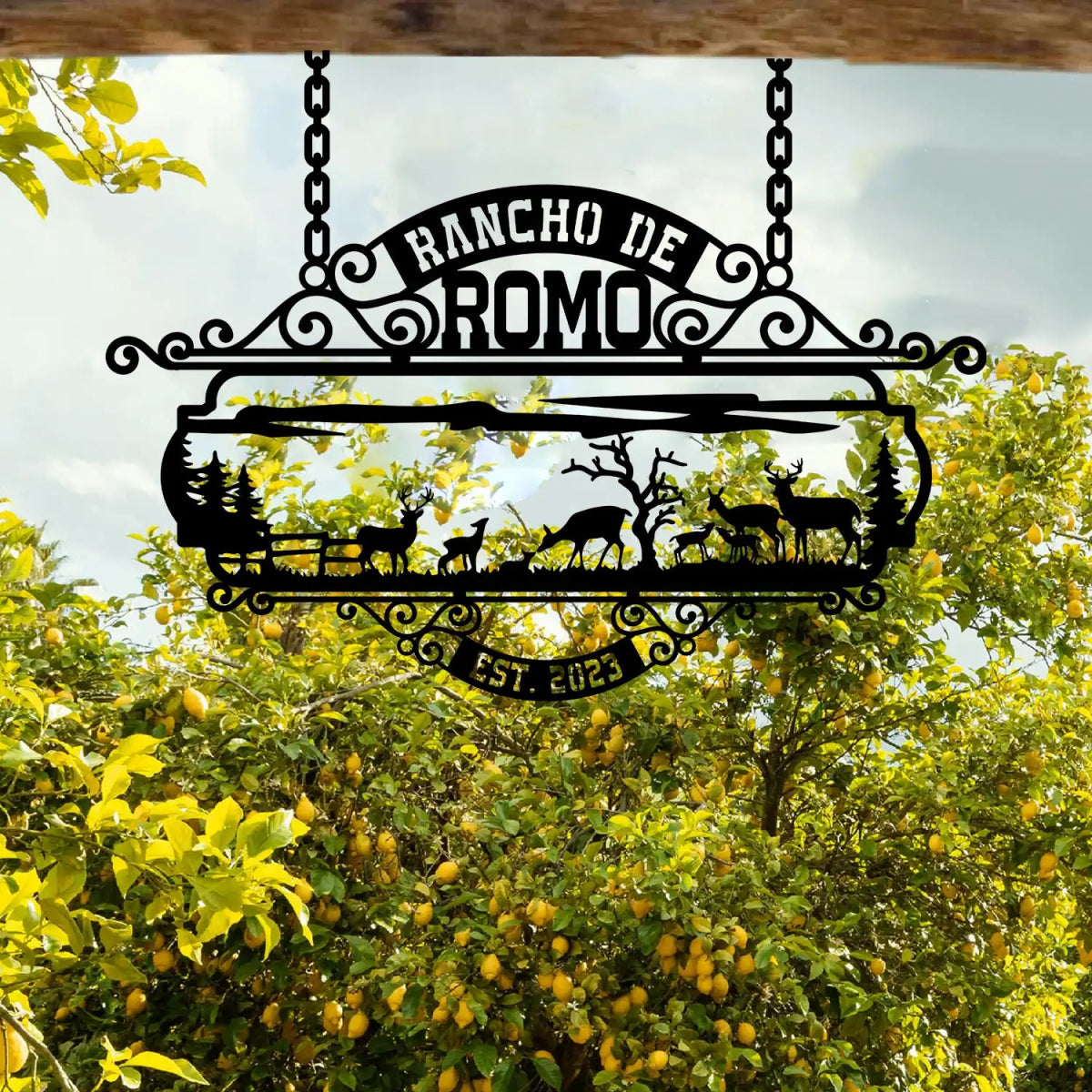 The Rancho de Romo Custom Metal Sign - BrossHome Metal Wall Art