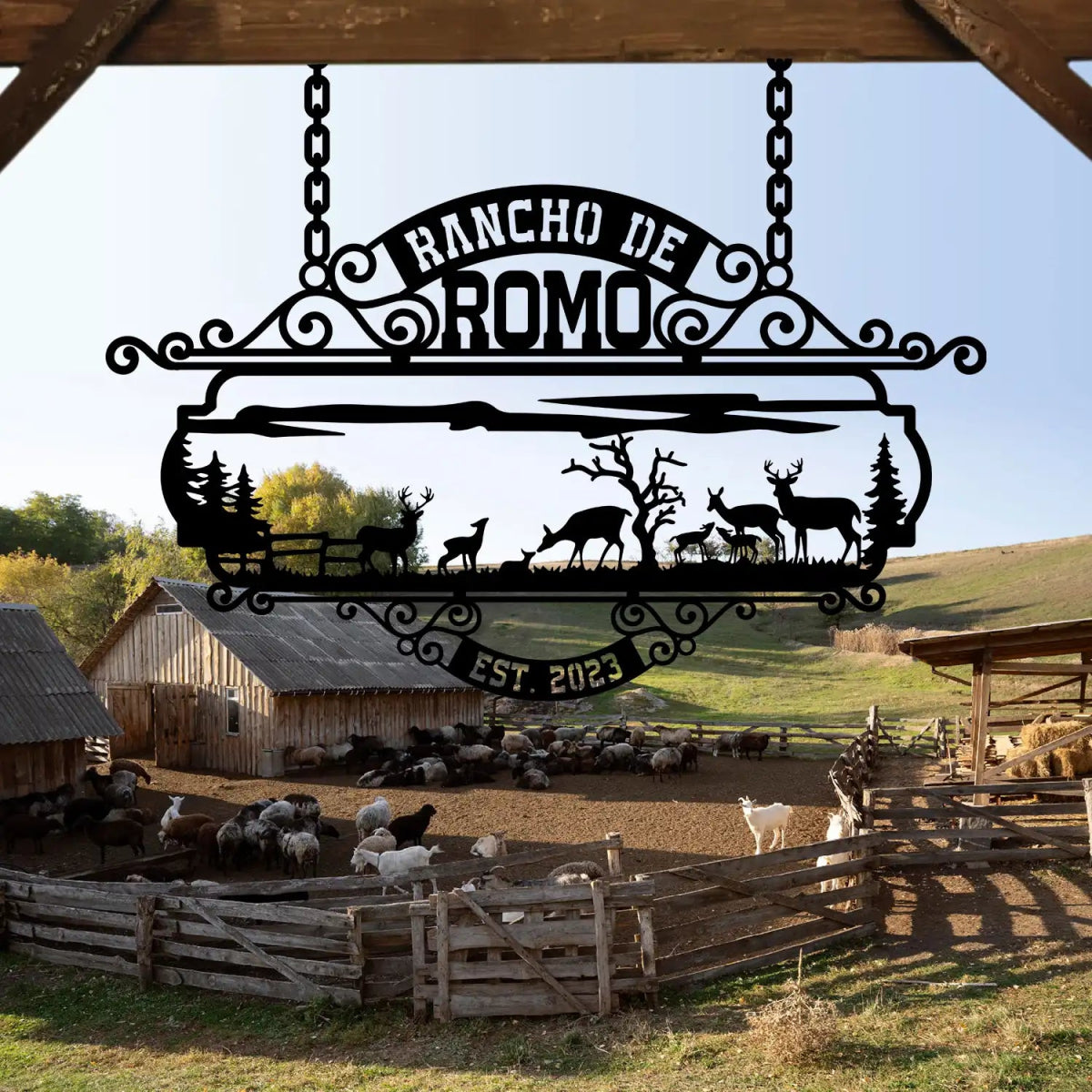 The Rancho de Romo Custom Metal Sign - BrossHome Metal Wall Art