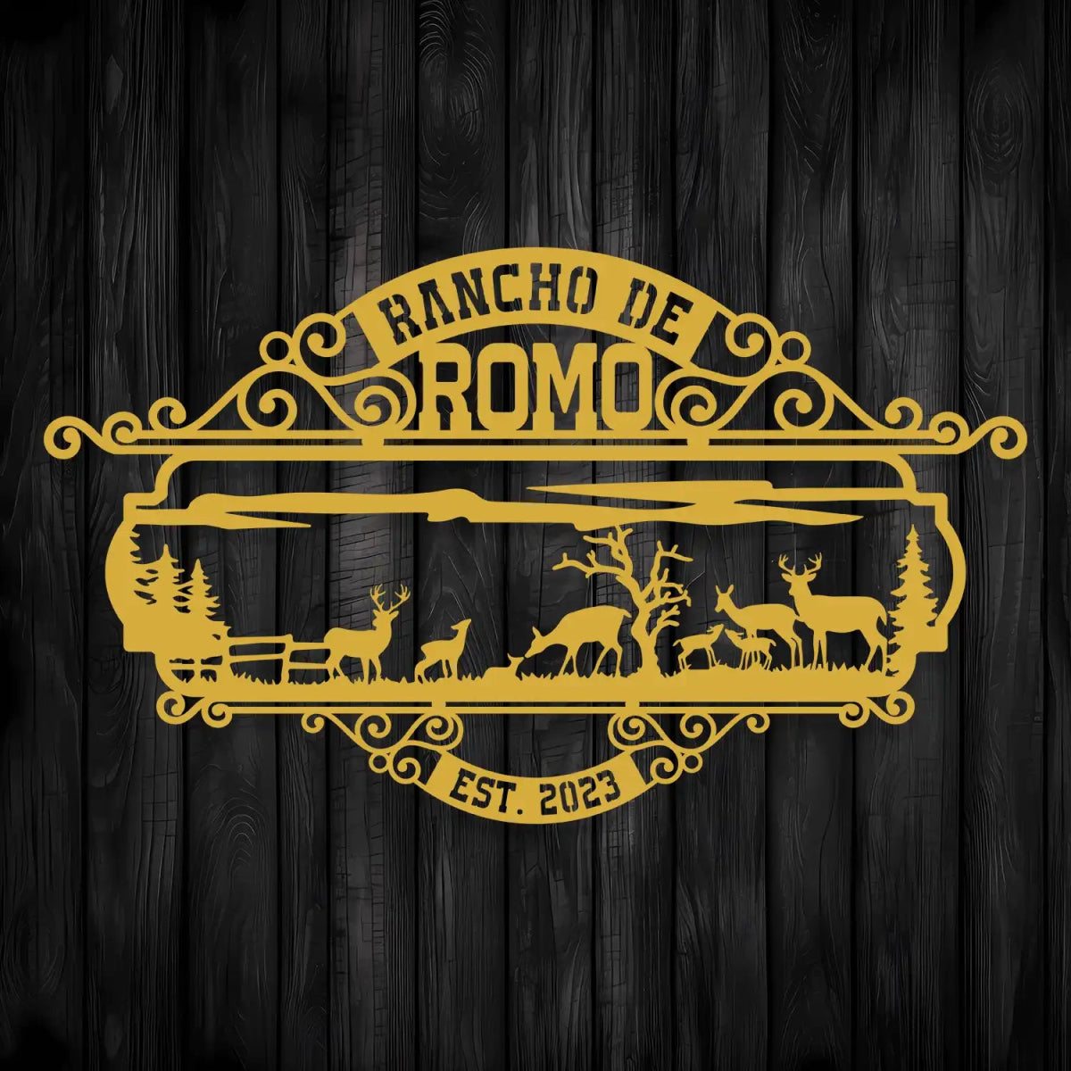 The Rancho de Romo Custom Metal Sign - BrossHome Metal Wall Art