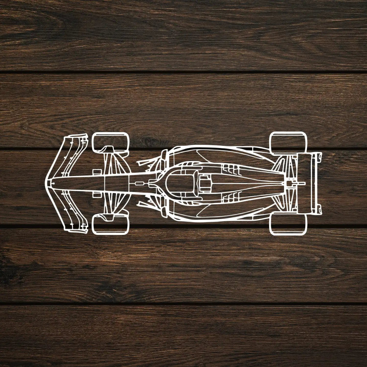 Top View Formula 1 Car Metal Wall Art - BrossHome Metal Wall Art