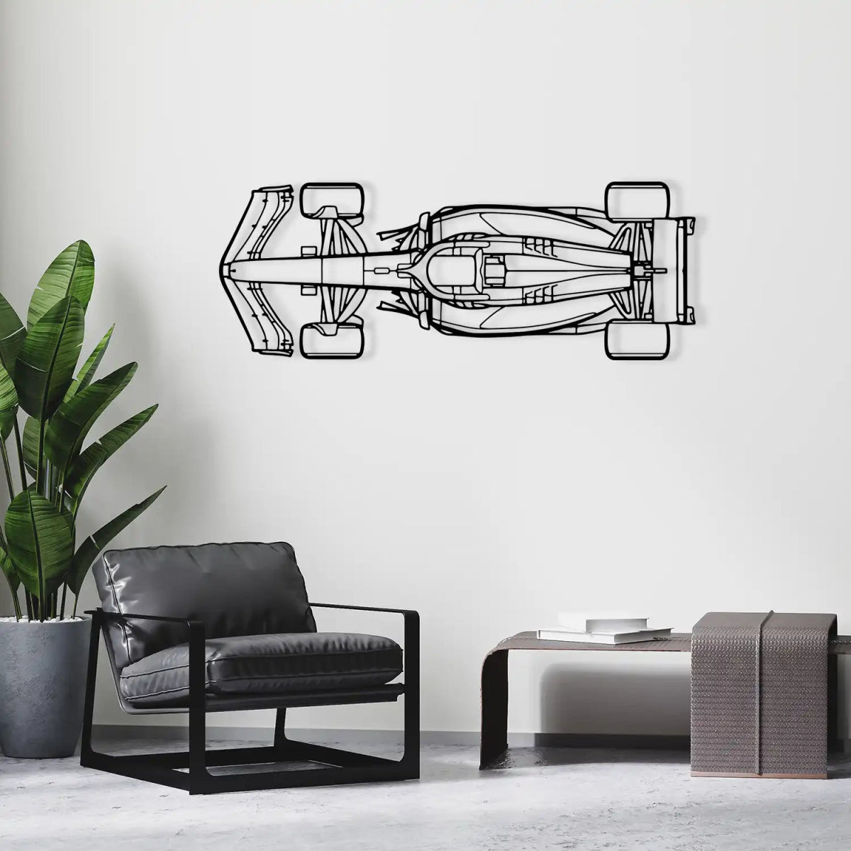 Top View Formula 1 Car Metal Wall Art - BrossHome Metal Wall Art