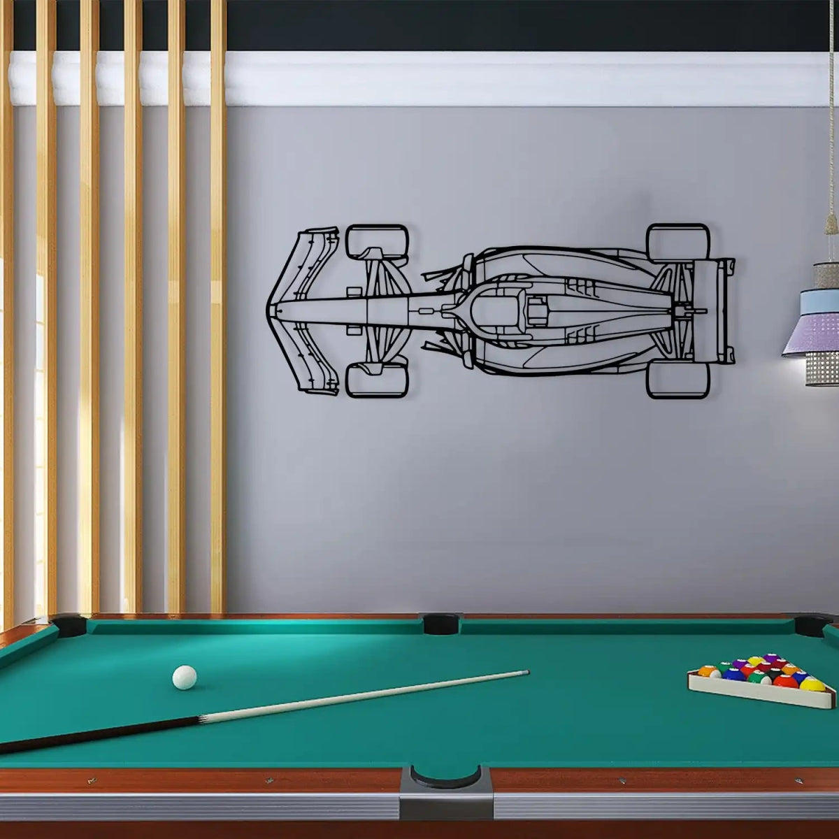 Top View Formula 1 Car Metal Wall Art - BrossHome Metal Wall Art