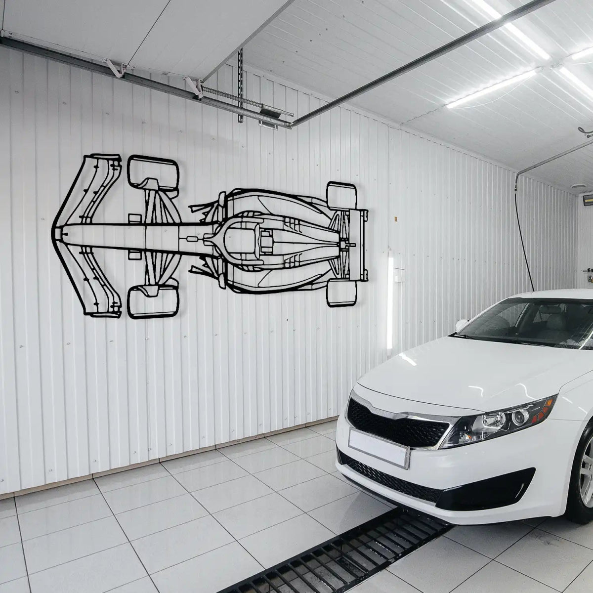 Top View Formula 1 Car Metal Wall Art - BrossHome Metal Wall Art