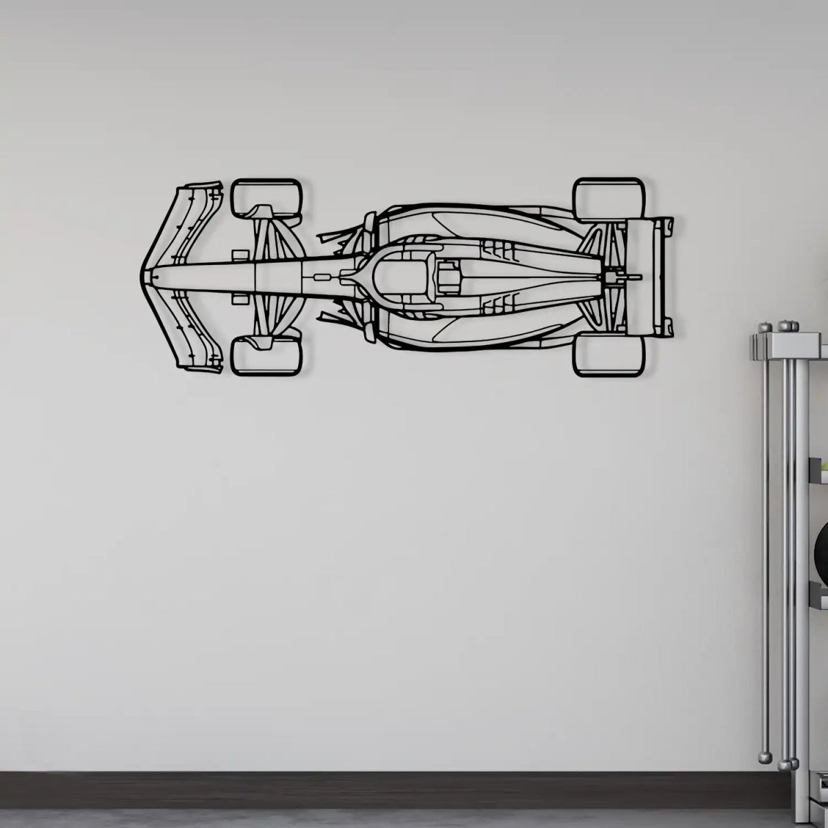 Top View Formula 1 Car Metal Wall Art - BrossHome Metal Wall Art