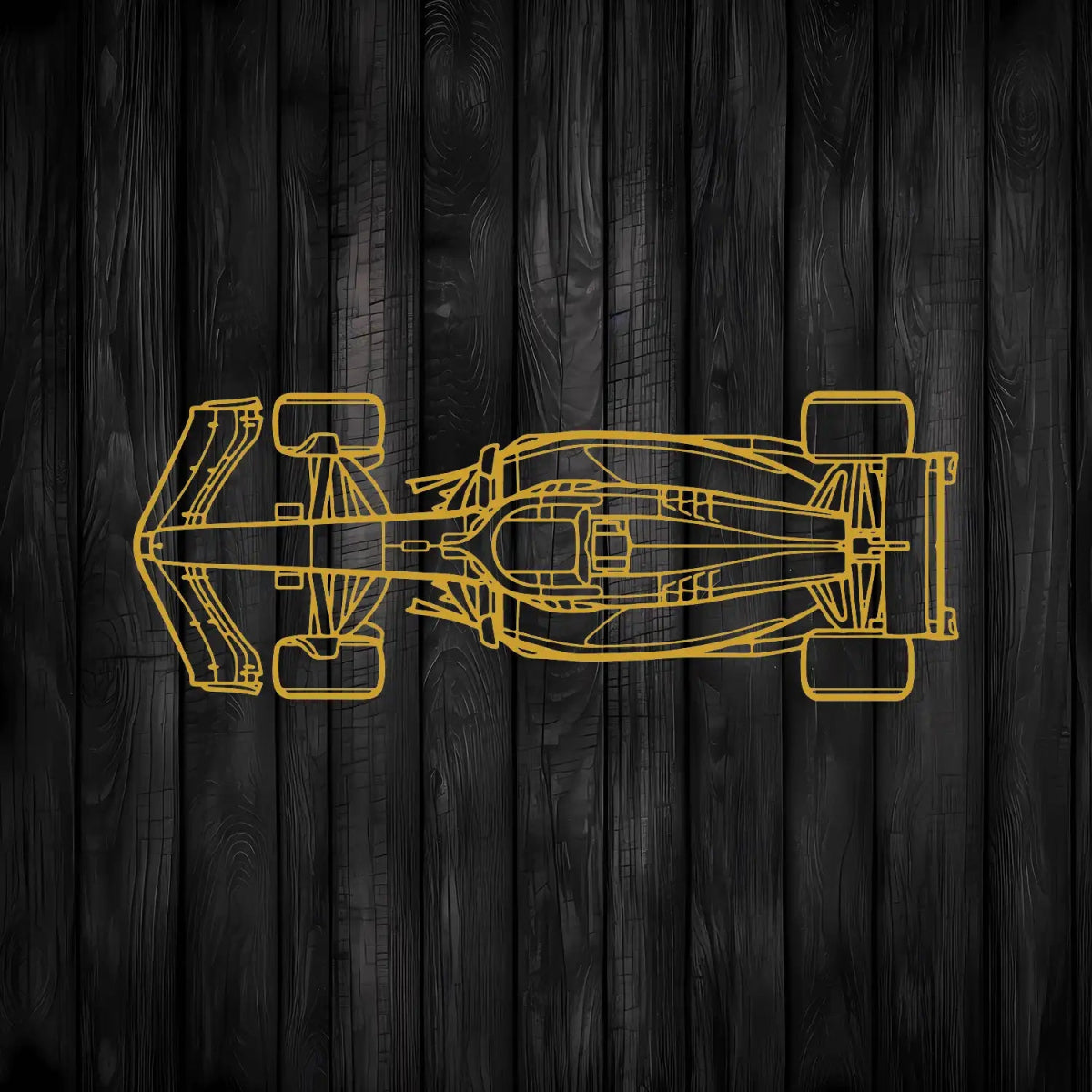 Top View Formula 1 Car Metal Wall Art - BrossHome Metal Wall Art