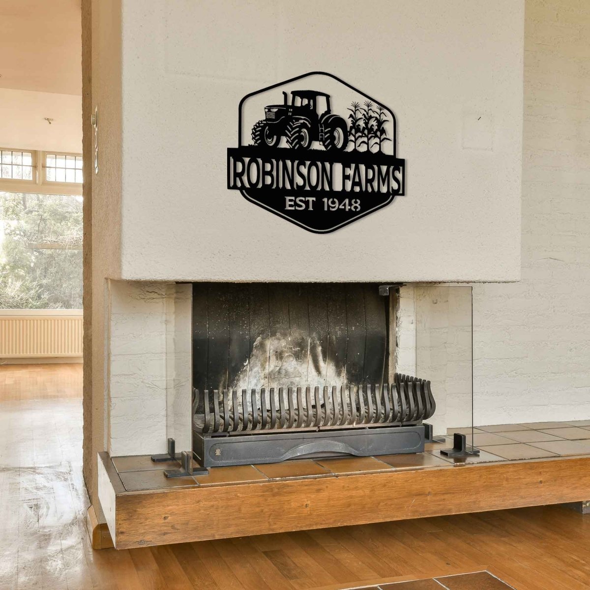 Tractor Metal Sign with Name - BrossHome Metal Wall Art