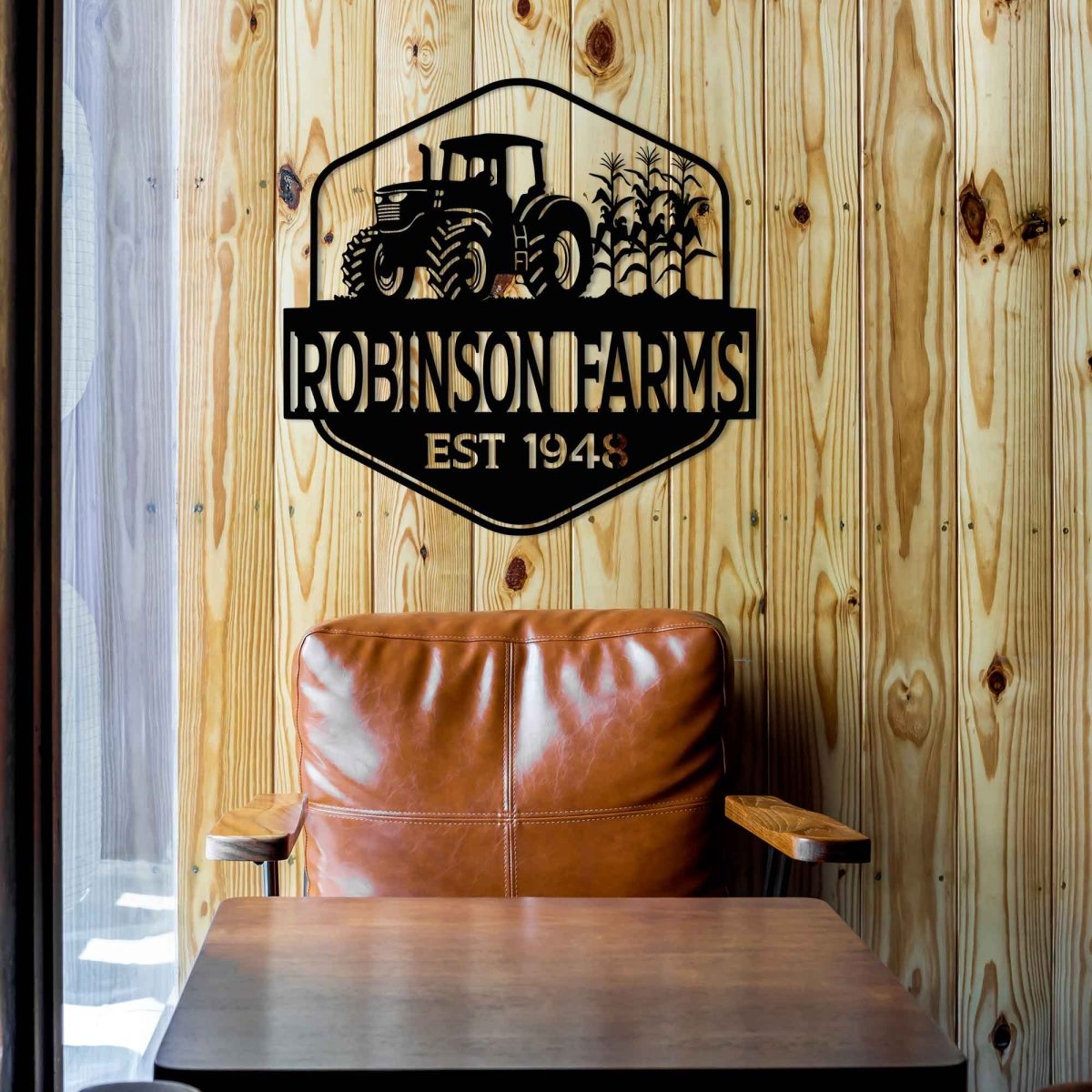 Tractor Metal Sign with Name - BrossHome Metal Wall Art