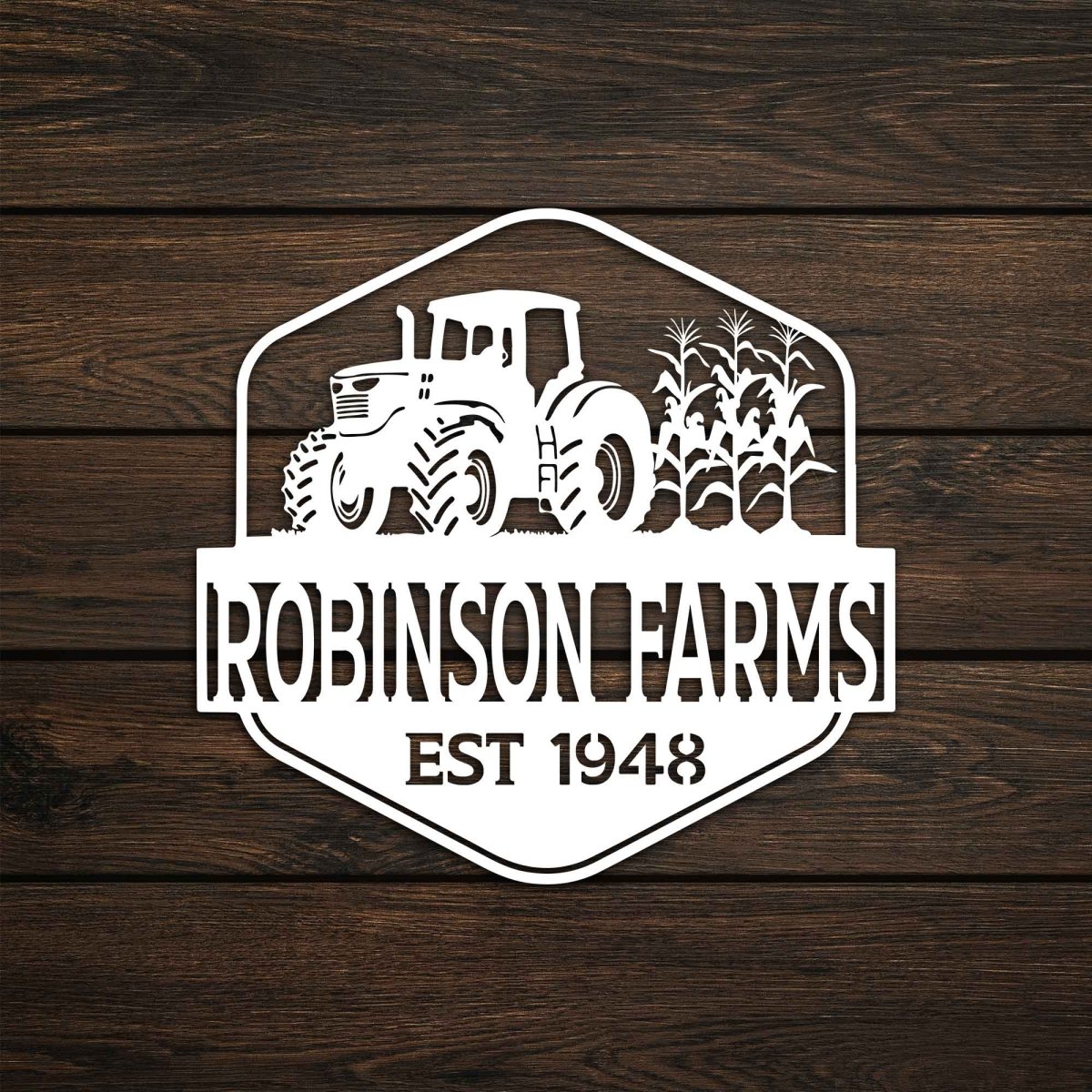 Tractor Metal Sign with Name - BrossHome Metal Wall Art