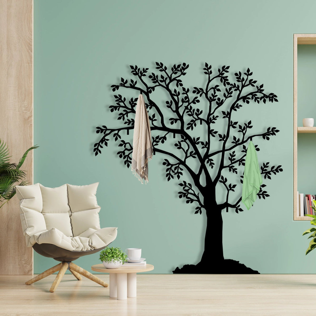 Tree of Life Metal Wall Coat Rack - BrossHome Metal Wall Art