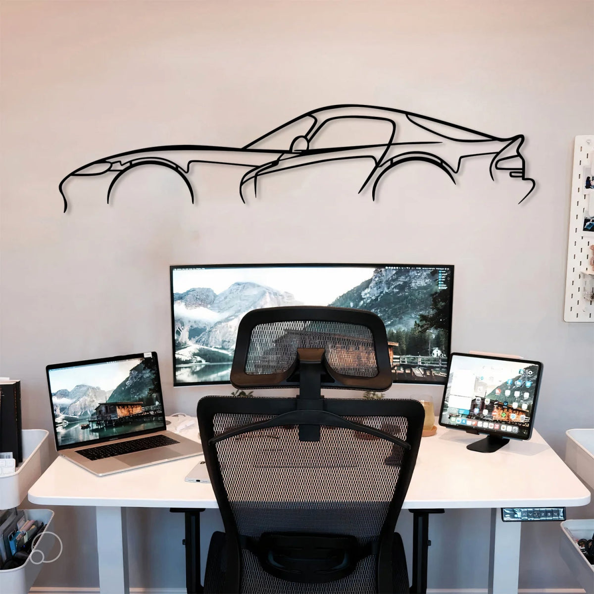 Viper Sports Car Silhouette Metal Wall Art - BrossHome Metal Wall Art