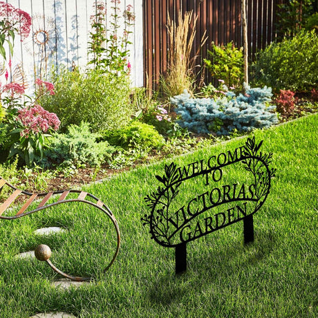 Welcome Garden Sign - BrossHome Metal Wall Art