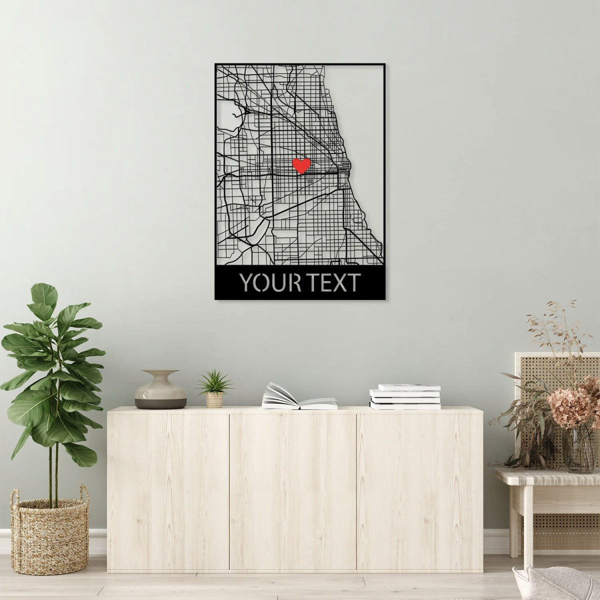 Where We Met Map Metal Wall Art - BrossHome Metal Wall Art
