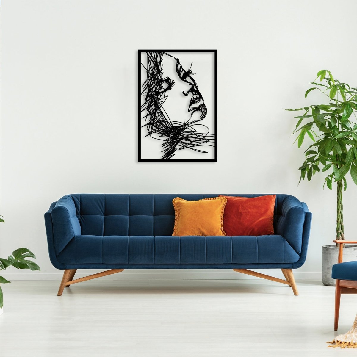 Woman Face Metal Wall Abstract - BrossHome Metal Wall Art