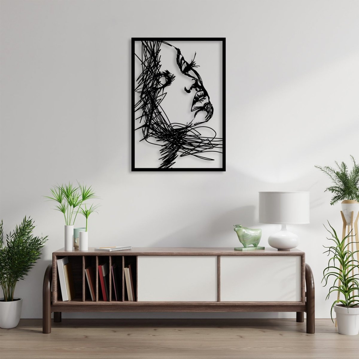 Woman Face Metal Wall Abstract - BrossHome Metal Wall Art