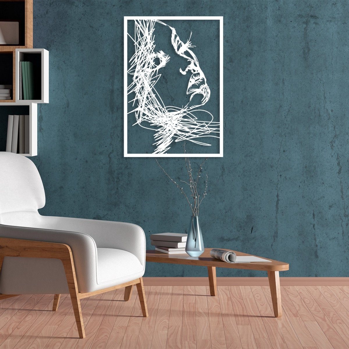 Woman Face Metal Wall Abstract - BrossHome Metal Wall Art