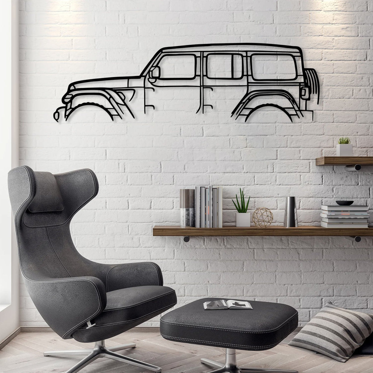Wrangler Silhouette Metal Wall Art - BrossHome Metal Wall Art