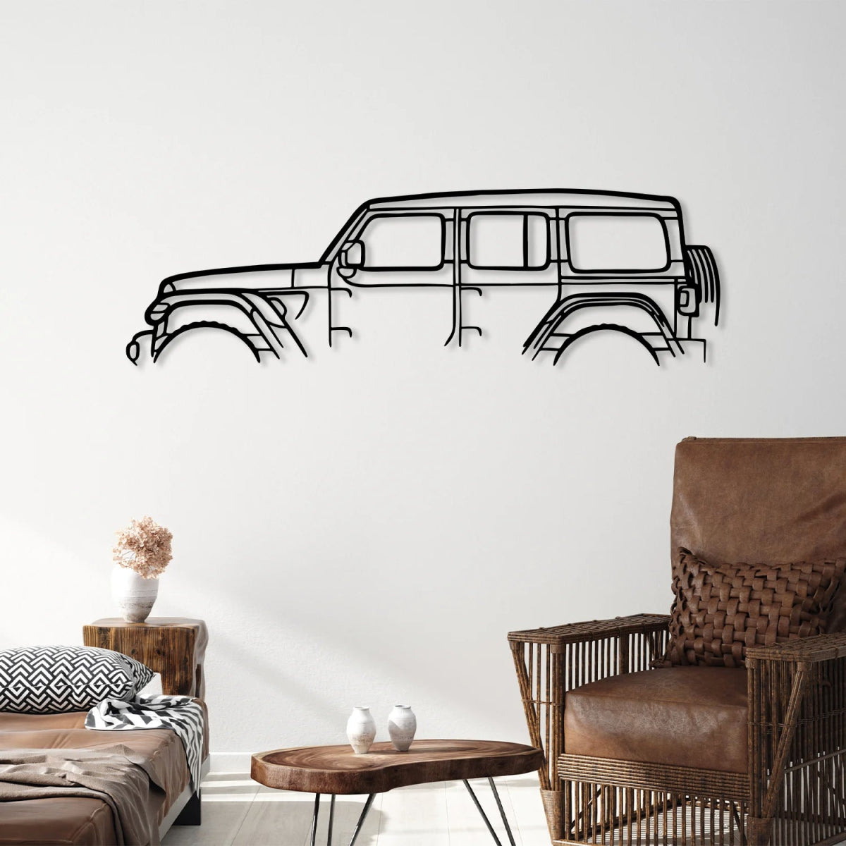 Wrangler Silhouette Metal Wall Art - BrossHome Metal Wall Art