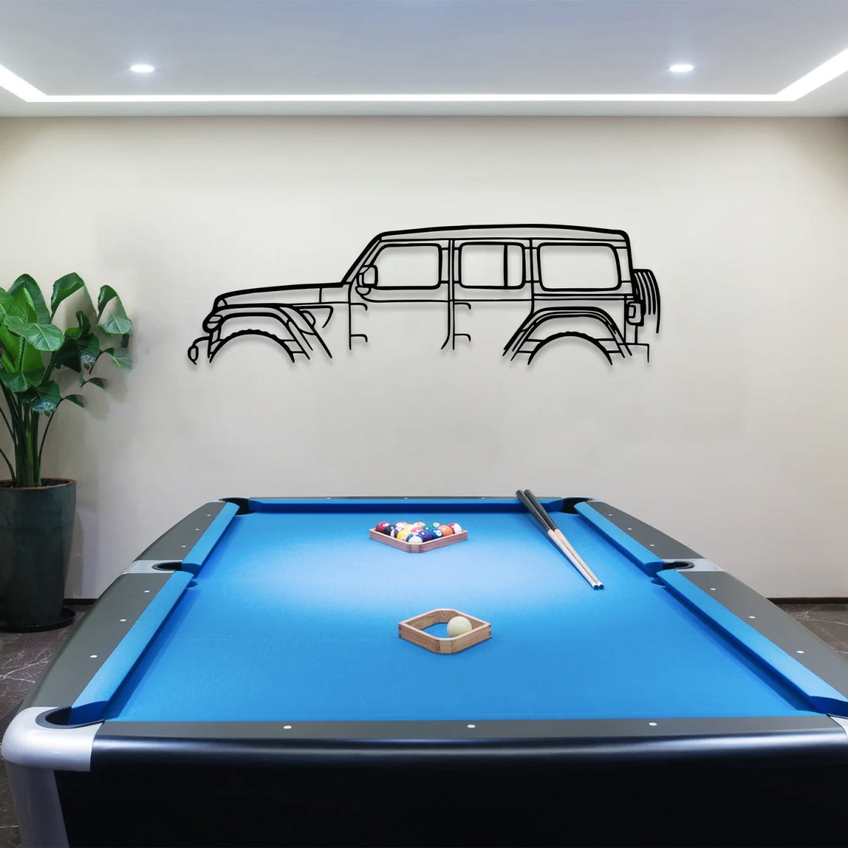 Wrangler Silhouette Metal Wall Art - BrossHome Metal Wall Art