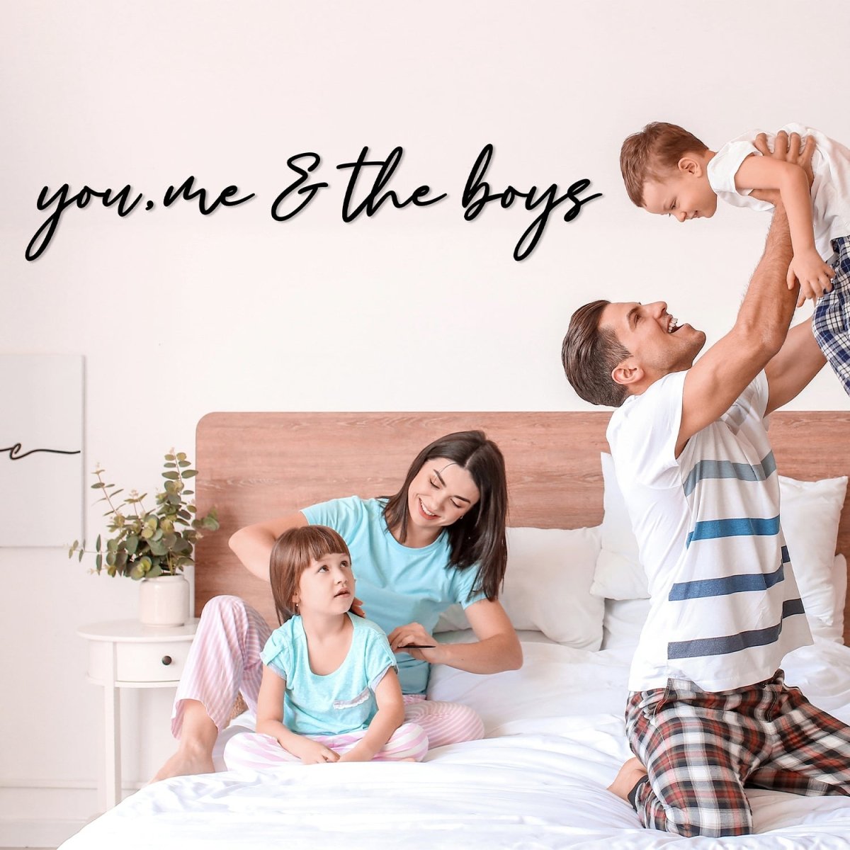 You Me and The Boys Metal Wall Sign - BrossHome Metal Wall Art